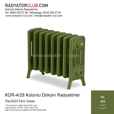 Kdr-4-28 Kolonlu Ayaklı Döküm Radyatör, Ral 6025 |  8 Kolon Kdr-4-28 Kolonlu Ayaklı Döküm Radyatör, Ral 6025 |  8 Kolon